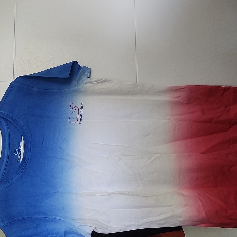 Vineyard Vines Womens Size S Blue and Pink Ombre T-Shirt